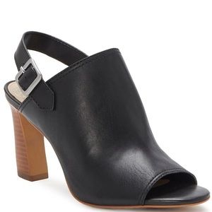 Vince Camuto VC Landam Size 10 M Black  Slingback Sandals 10M Gently Used